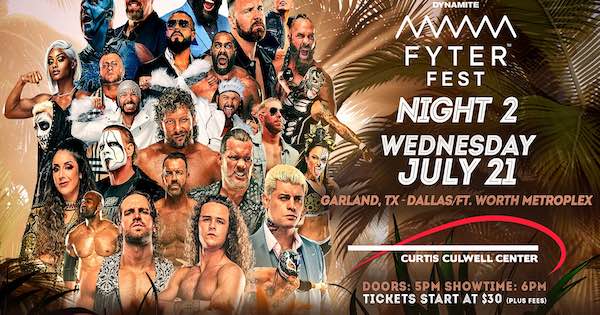 Watch AEW Fyter Fest Night 2 7/21/2021 Live PPV Online Full Show Online Free