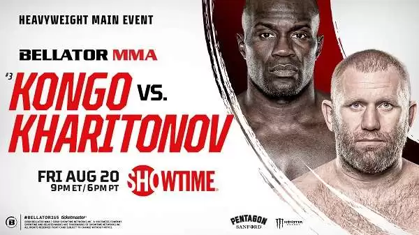 Watch Bellator 265 : Kongo vs. Kharitonov 8/20/21 Full Show Online Free