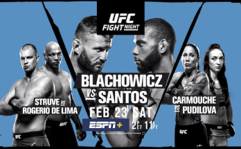 Watch UFC Fight Night 145: Blachowicz vs Santos Full Show Online Free