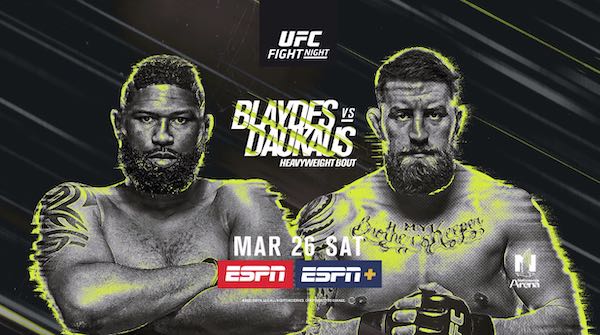 Watch UFC Fight Night Columbus: Blaydes vs. Daukaus Full Show Online Free