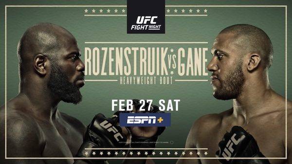 Watch UFC Fight Night Vegas 20: Rozenstruik vs. Gane 2/27/2021 Live Online Full Show Online Free