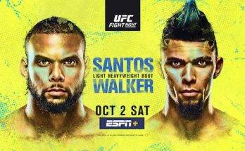 Watch UFC Fight Night Vegas 38: Santos vs. Walker 10/2/21 Full Show Online Free