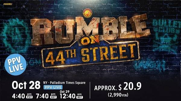Watch NJPW Rumble on 44th Street Live 2022 10/28/2022 Full Show Online Free