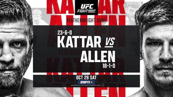 Watch UFC Fight Night Vegas 63: Kattar vs. Allen 10/29/2022 Full Show Online Free