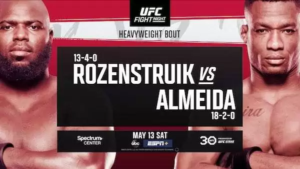 Watch UFC Fight Night Charlotte: Rozenstruik vs Almeida 5/13/23 13th May 2023 Full Show Online Free