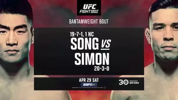Watch UFC Vegas 72: Song vs Simon 4/29/23 29th April 2023 Full Show Online Free