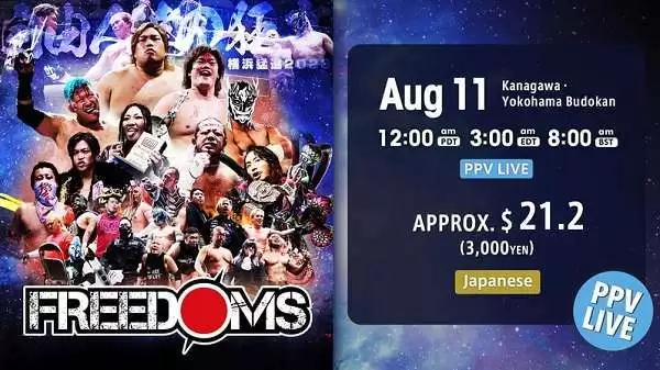 Watch NJPW Freedoms PPV 2023 8/11/23 11th August 2023 Full Show Online Free