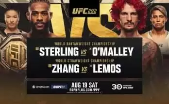 Watch UFC 292: Sterling vs OMalley Weili vs Lemos 8/19/23 19th August 2023 Live Full Show Online Free