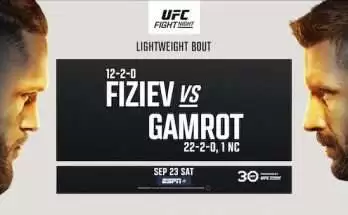 Watch UFC Fight Night Vegas 79: Fiziev vs Gamrot 9/23/23 23rd September 2023 Live Online Full Show Online Free